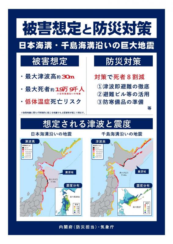 北海道・三陸沖後発地震注意情報チラシ2