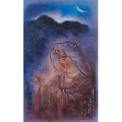 日下常由、【古代多賀城政庁の桜】、希少画集画、風景、自然 日下常由、【古代多賀城政庁の桜】、希少画集画、風景、自然