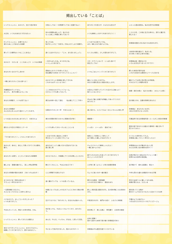 掲出している「ことば」一覧