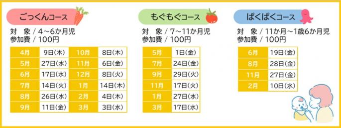 R8離乳食教室日程