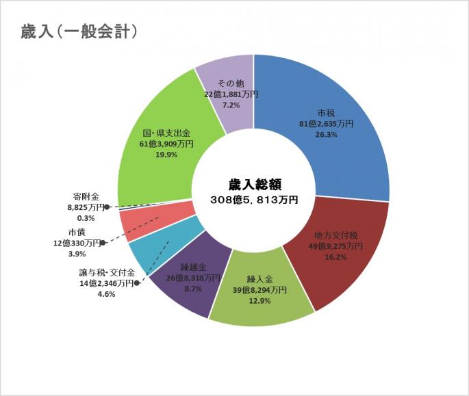 31年度決算歳入グラフ